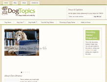 Tablet Screenshot of dogtopics.com